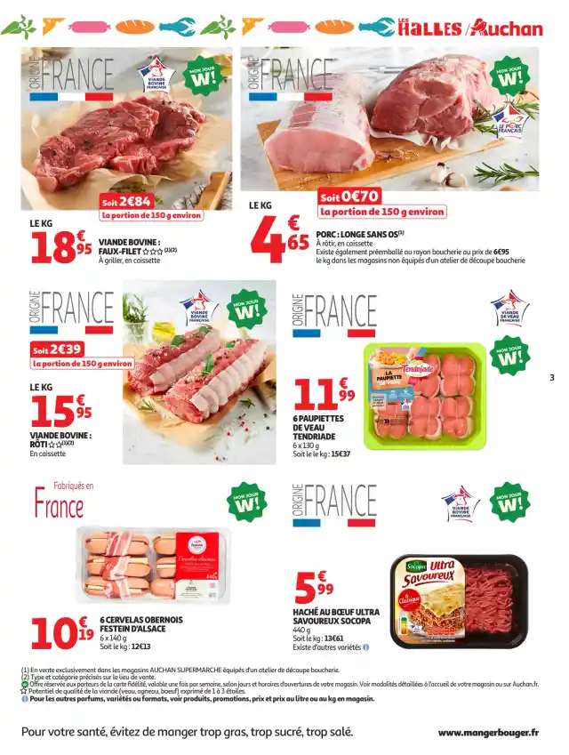 newspaper image - Haché au bœuf ultra savoureux Socopa - Auchan Supermarché
