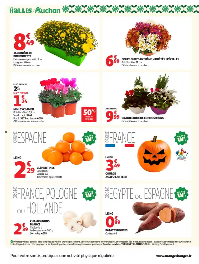 newspaper image - Coupe chrysanthème variétés spéciales - Auchan Supermarché