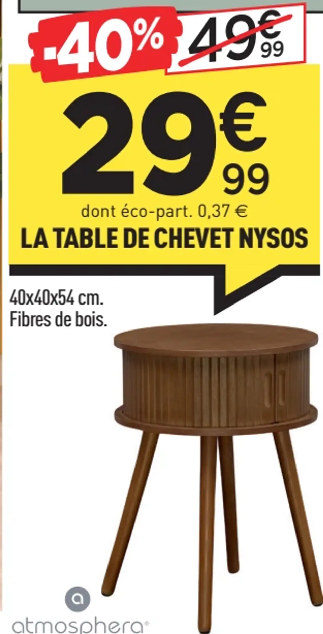 La table de chevet Nysos Atmosphera