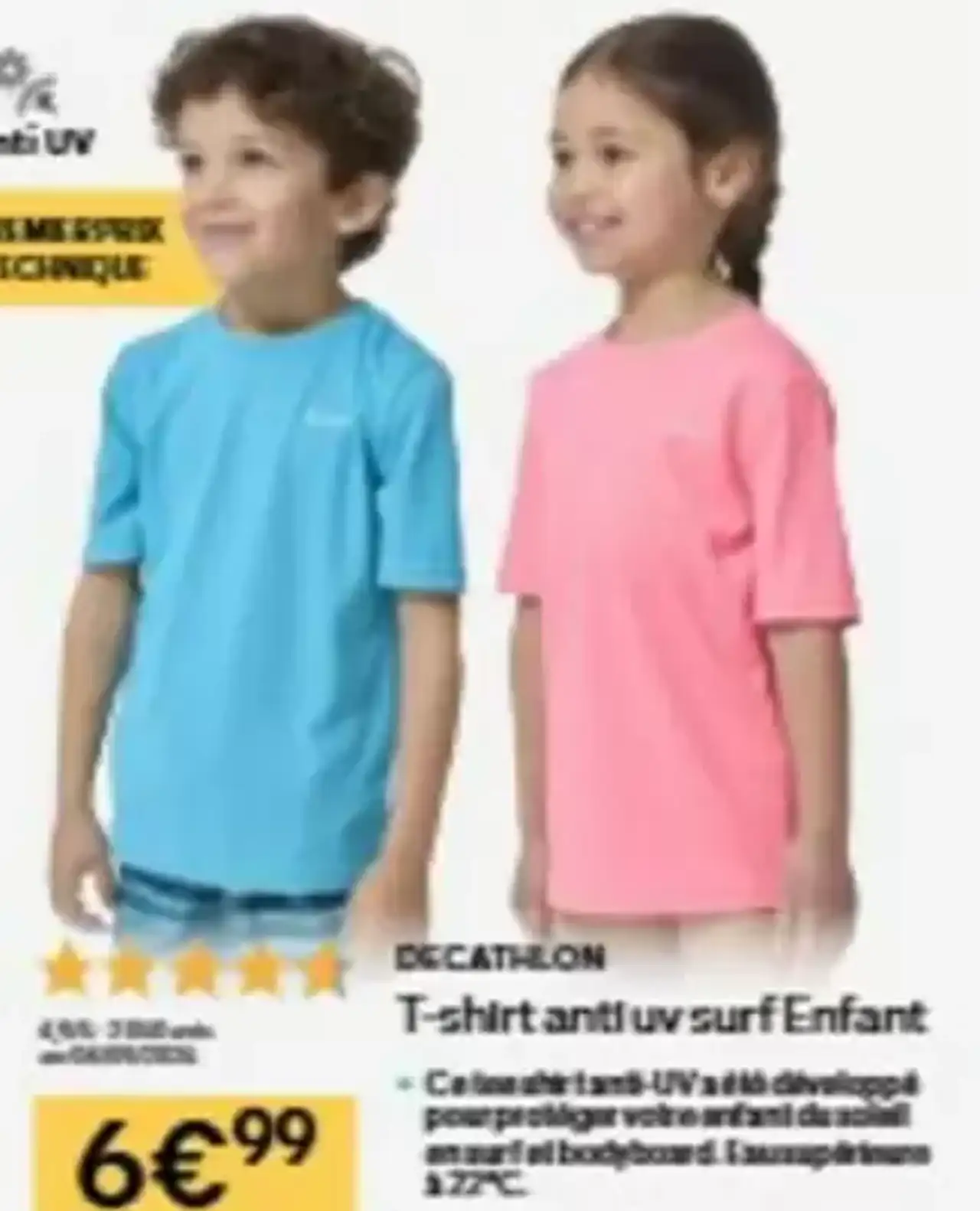 DECATHLON T-shirt anti uv surf Enfant
