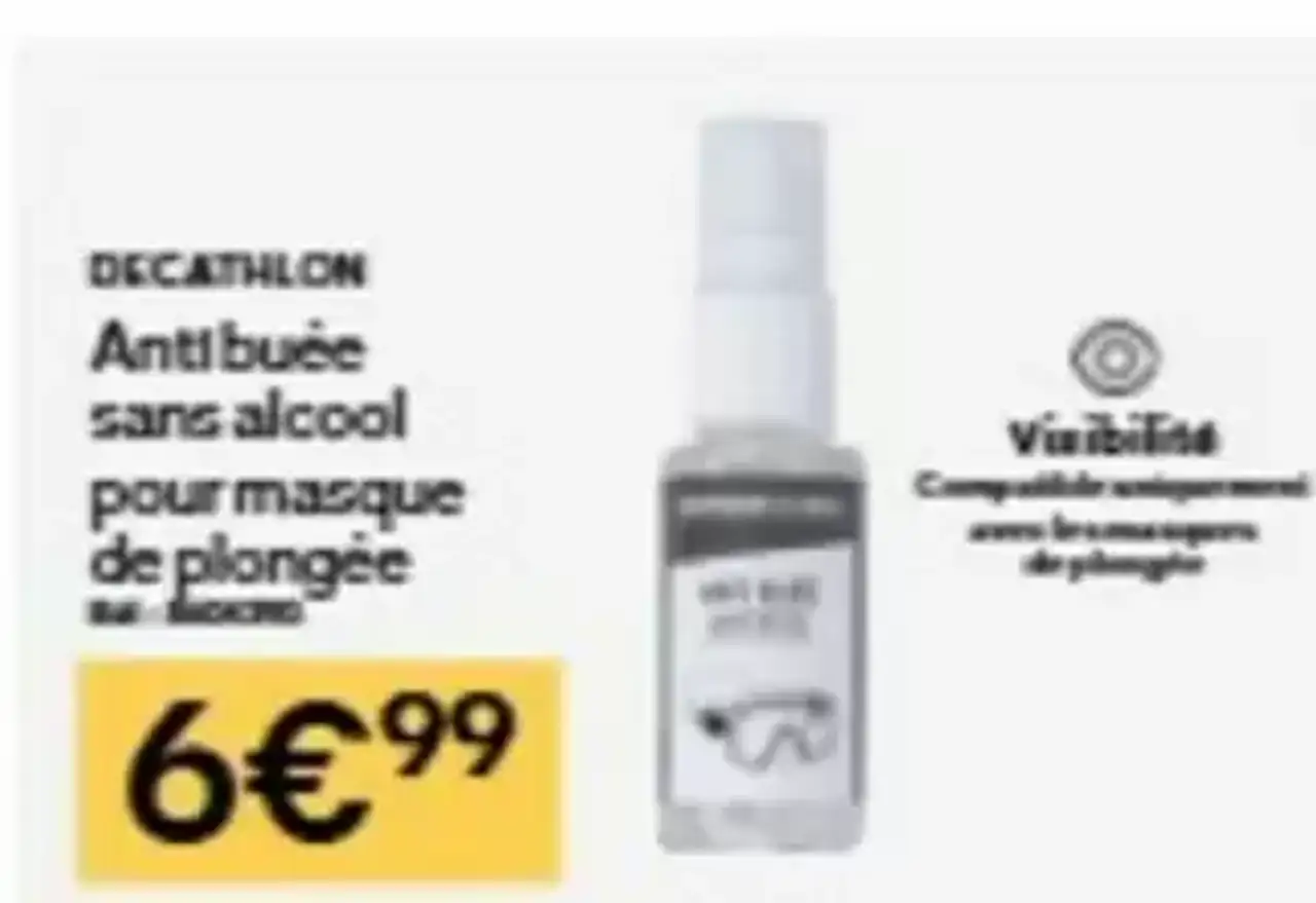 DECATHLON Anti buée sans alcool pour masque de plongée