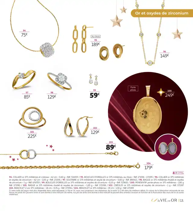 newspaper image - SOLITAIRE or 375 millièmes et oxyde de zirconium La VIE en OR - La Vie en Or Auchan