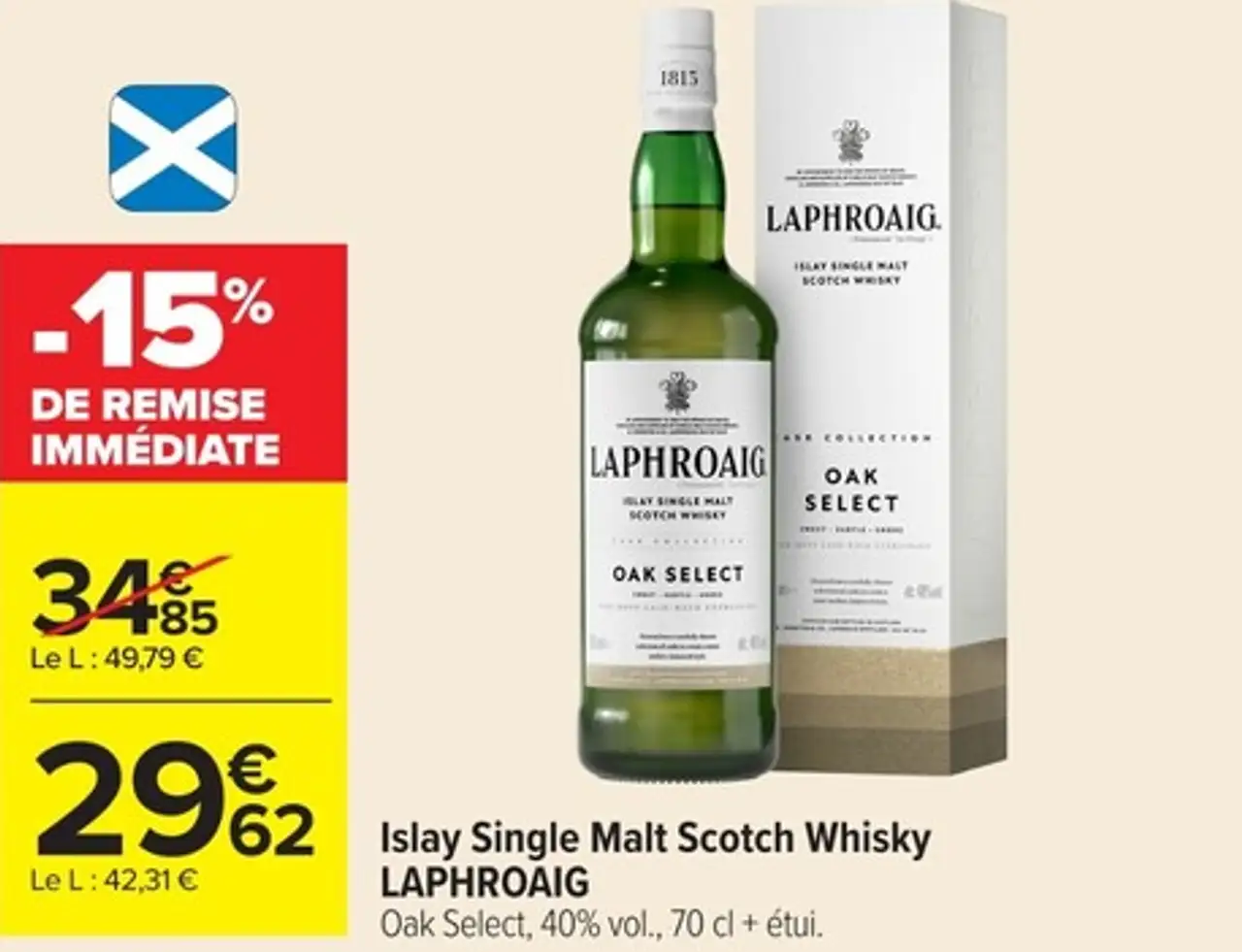 Islay Single Malt Scotch Whisky LAPHROAIG Oak Select