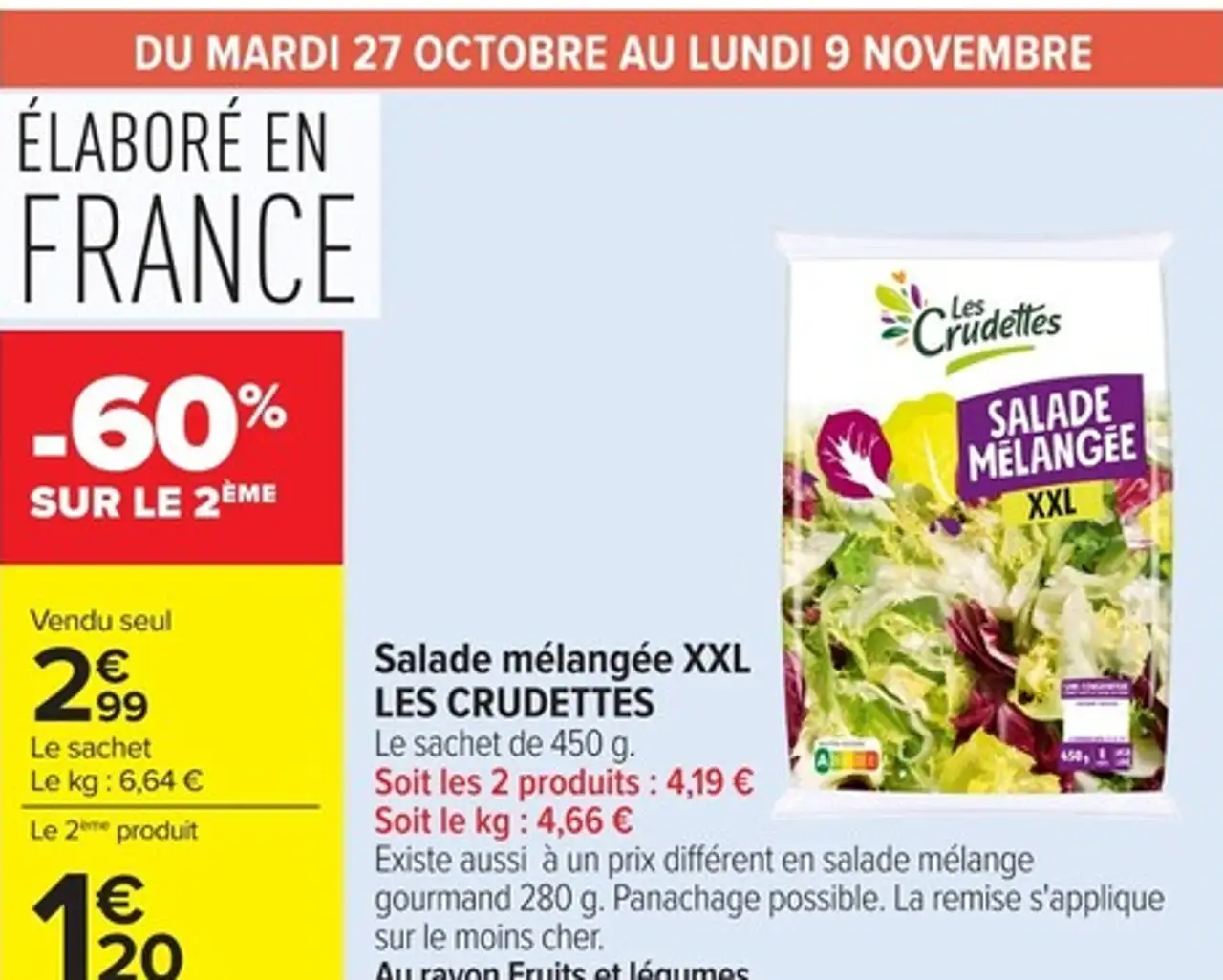 Salade mélangée XXL LES CRUDETTES