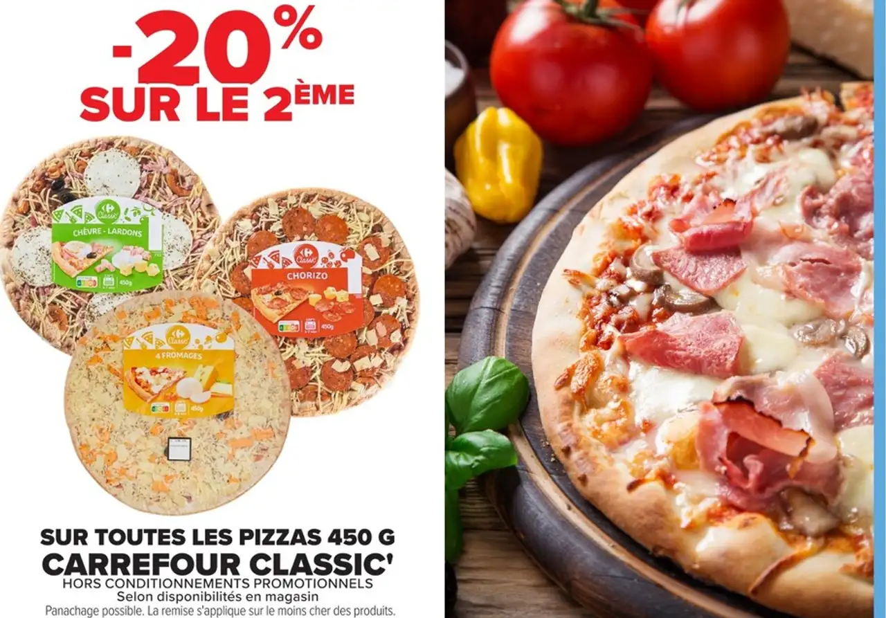 Pizzas 450 g Carrefour Classic'