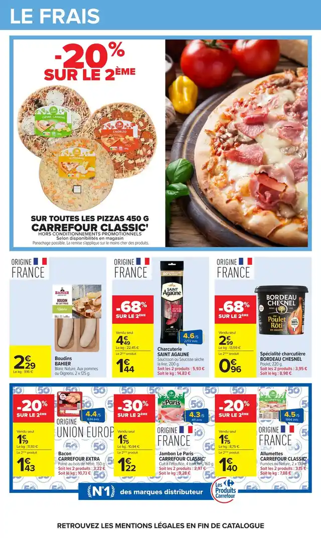 newspaper image - Pizzas 450 g Carrefour Classic' - Carrefour