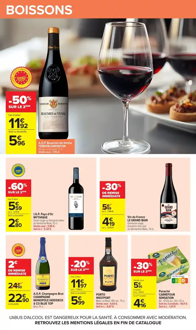newspaper image - Vin rouge A.O.P. Beaumes-de-Venise TERROIR DARONTON - Carrefour