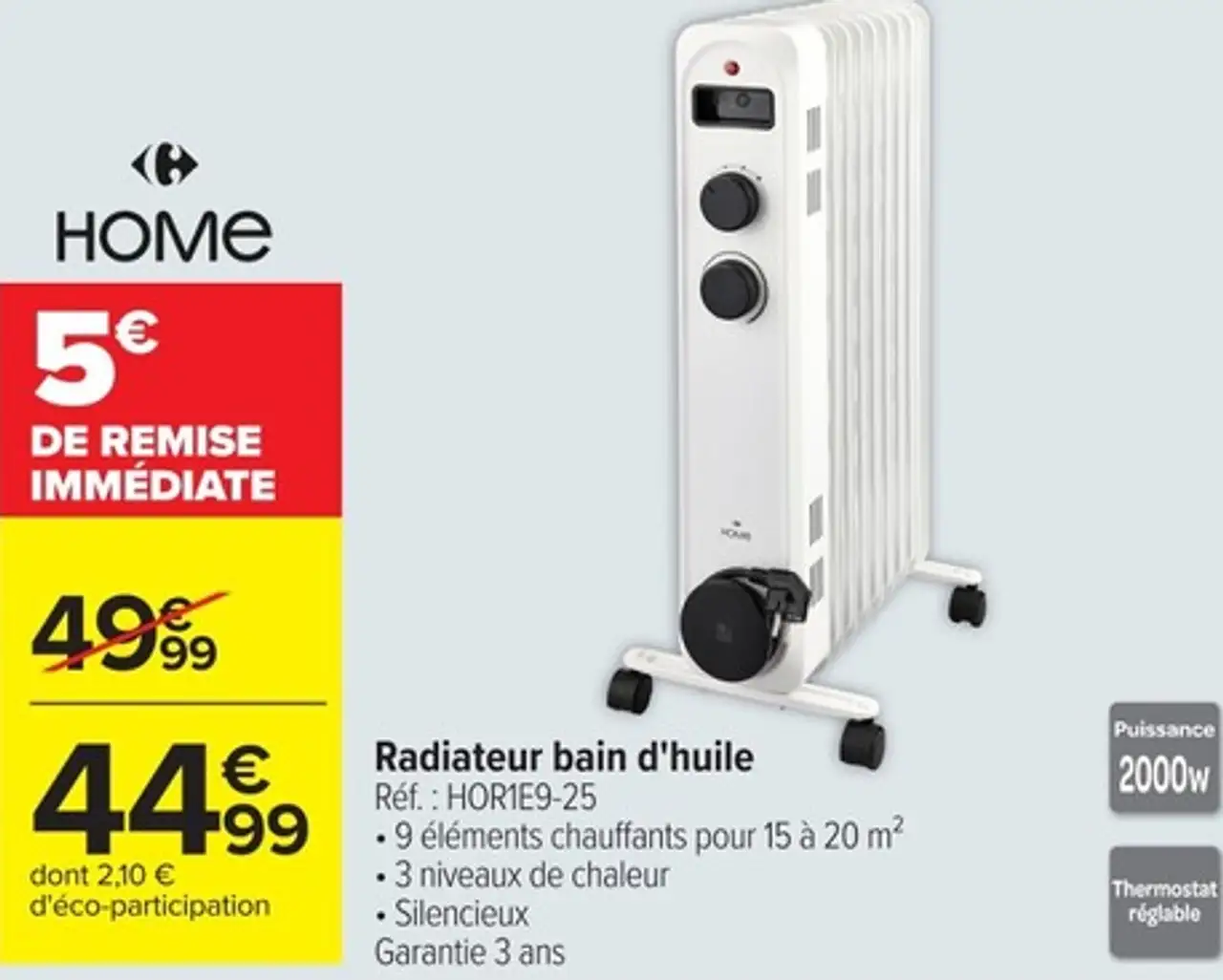 Radiateur bain d'huile HOME