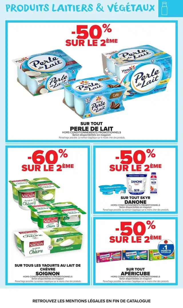 newspaper image - Spécialités laitières Perle de Lait Yoplait - Carrefour Market