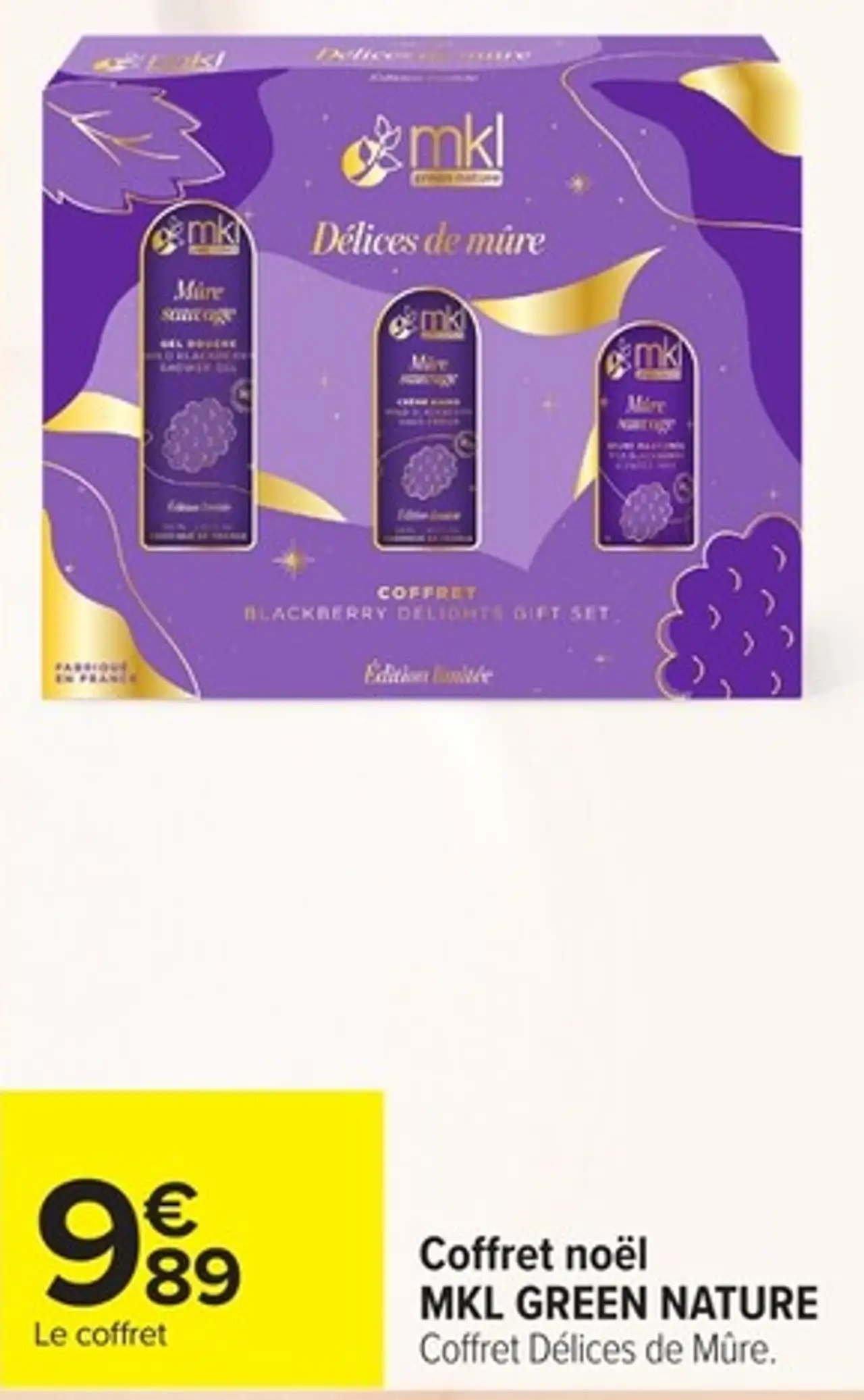 Coffret noël MKL GREEN NATURE Coffret Délices de Mûre.