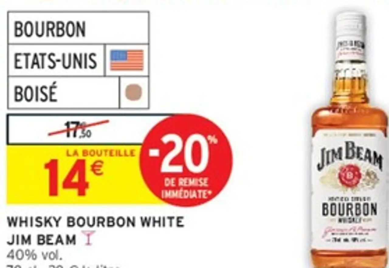 WHISKY BOURBON WHITE JIM BEAM