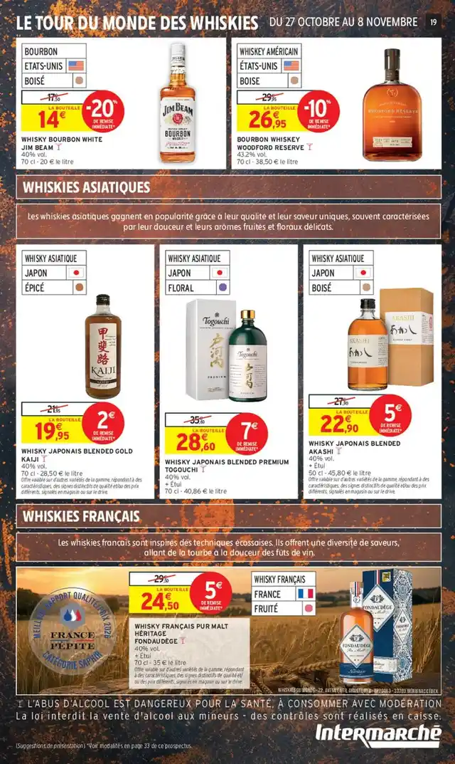 newspaper image - WHISKY JAPONAIS BLENDED GOLD KAIJI - Intermarché Super