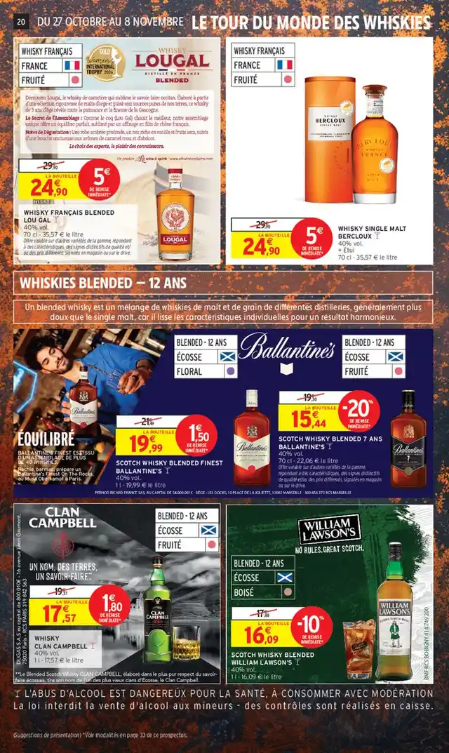 newspaper image - Whisky single malt Bercloux - Intermarché Super