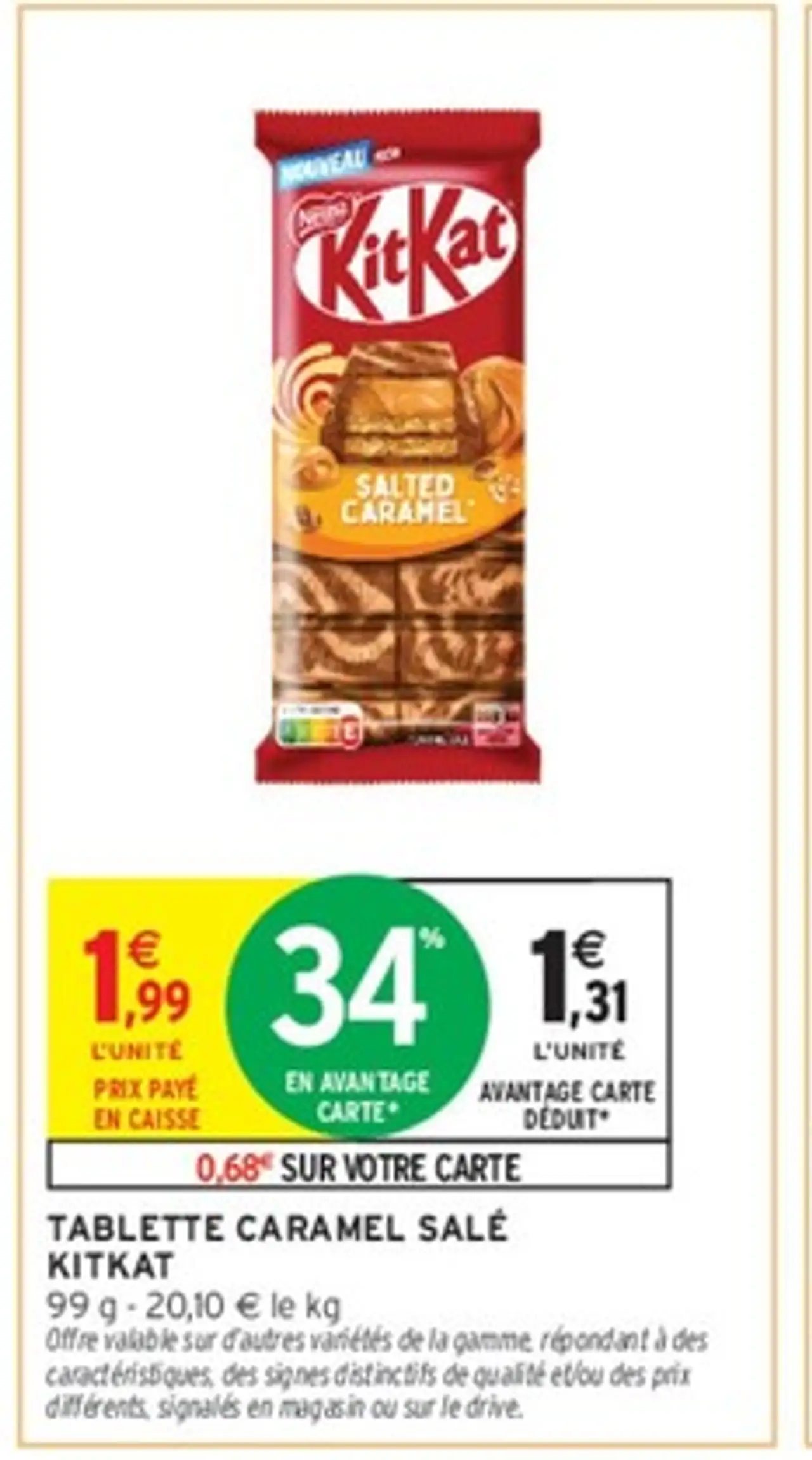 Tablette caramel salé Kitkat