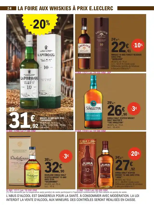 newspaper image - Single Malt Scotch Whisky Malt Master's The Singleton - E.Leclerc