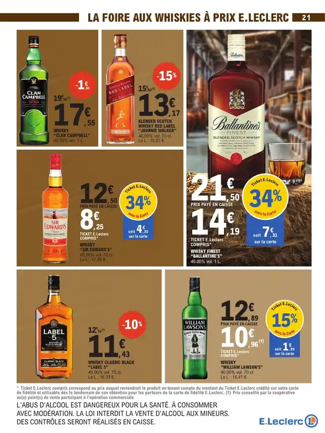 newspaper image - Whisky Finest Ballantine's - E.Leclerc