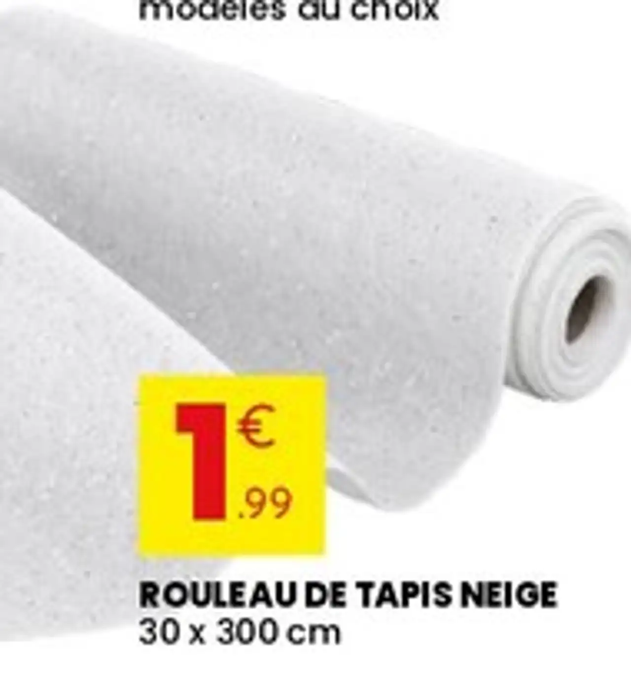 Rouleau de tapis neige 30 x 300 cm