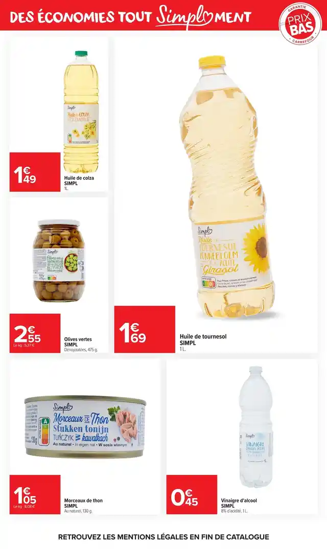 newspaper image - Morceaux de thon au naturel SIMPL - Carrefour Market