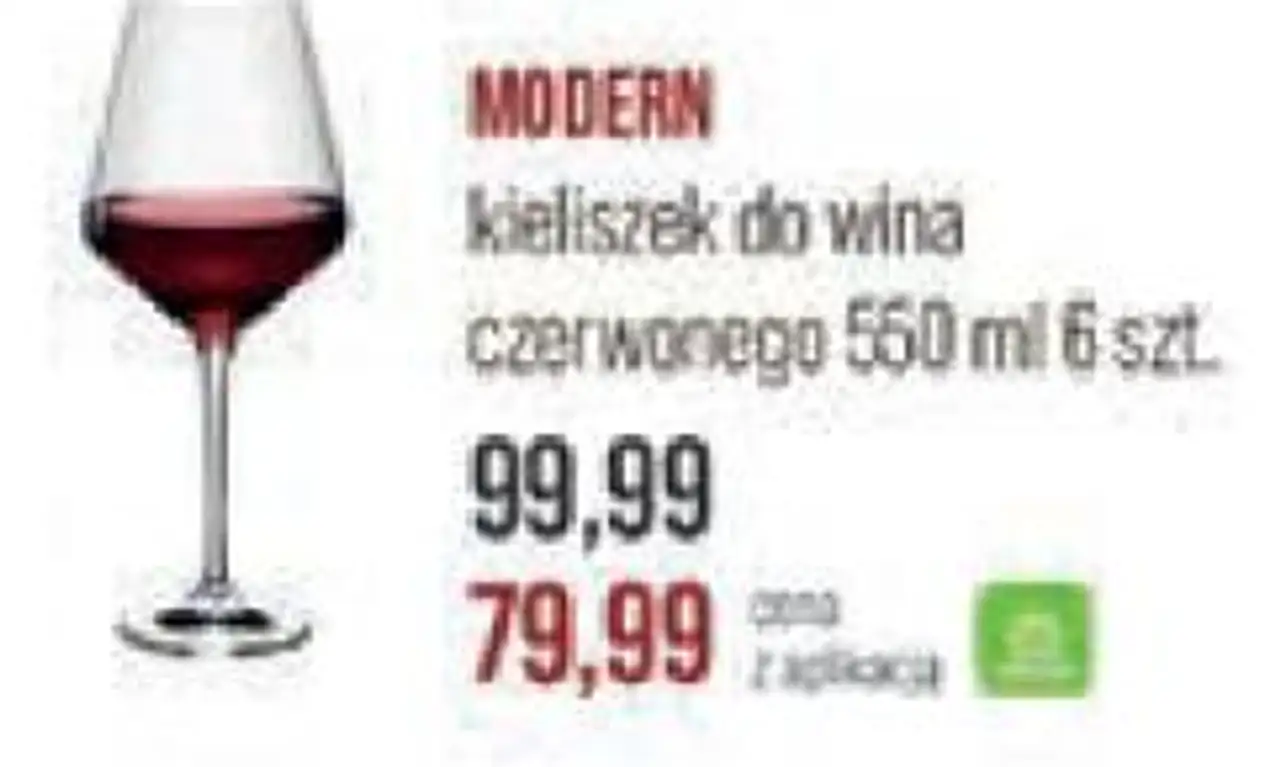 MODERN kieliszek do wina czerwonego 550 ml 6 szt.
