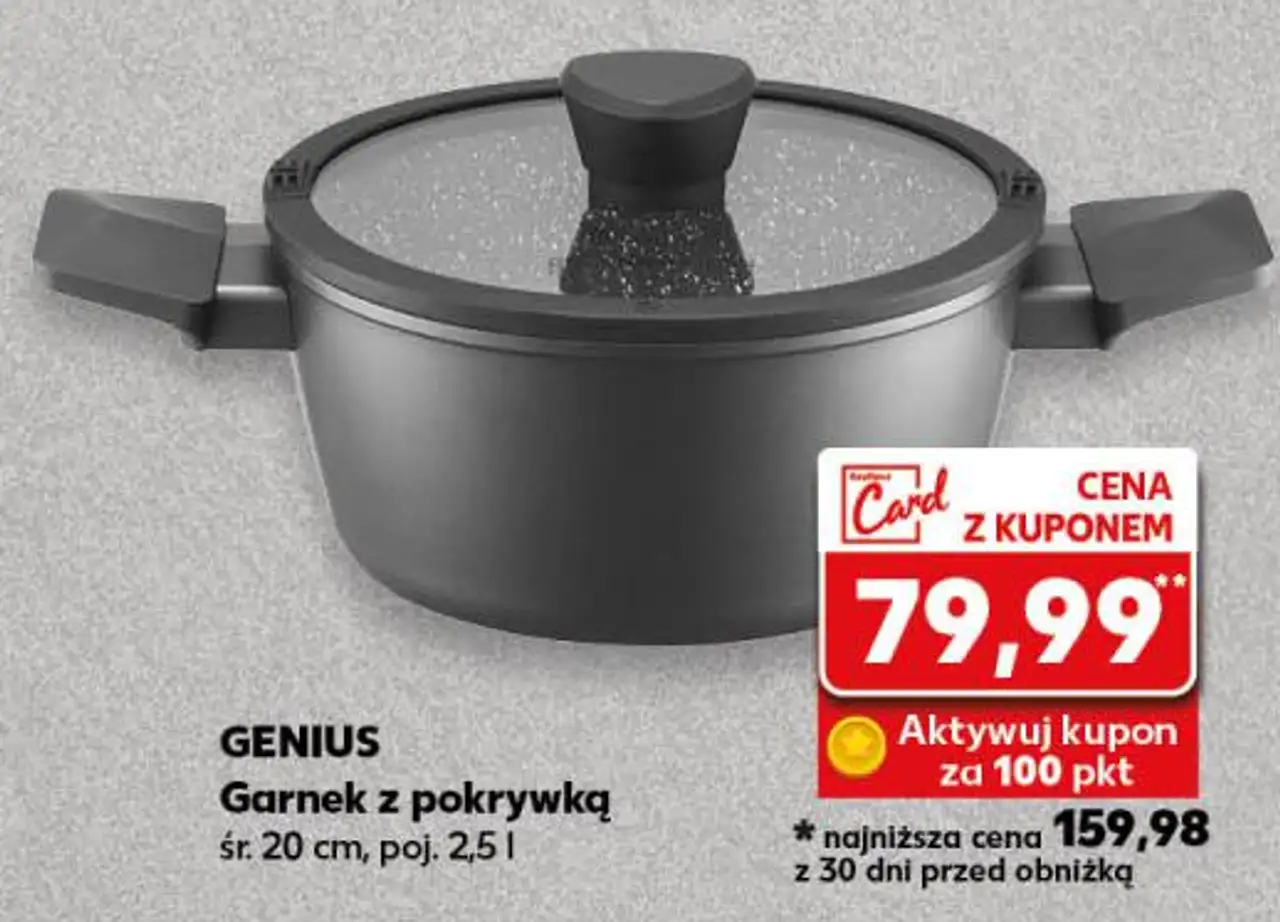 GENIUS Garnek z pokrywką śr. 20 cm, poj. 2,5 l