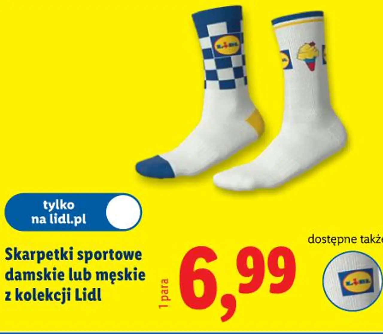 Skarpetki sportowe damskie lub męskie z kolekcji Lidl