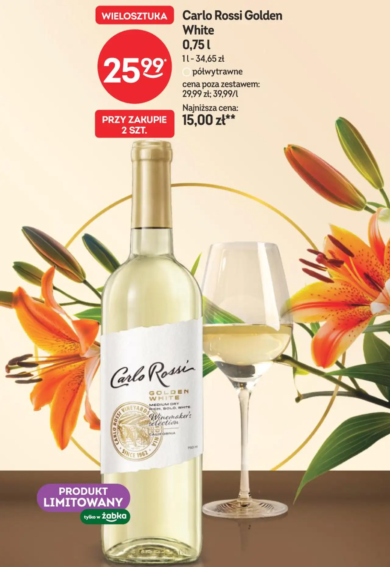 Carlo Rossi Golden White 0,75 l
