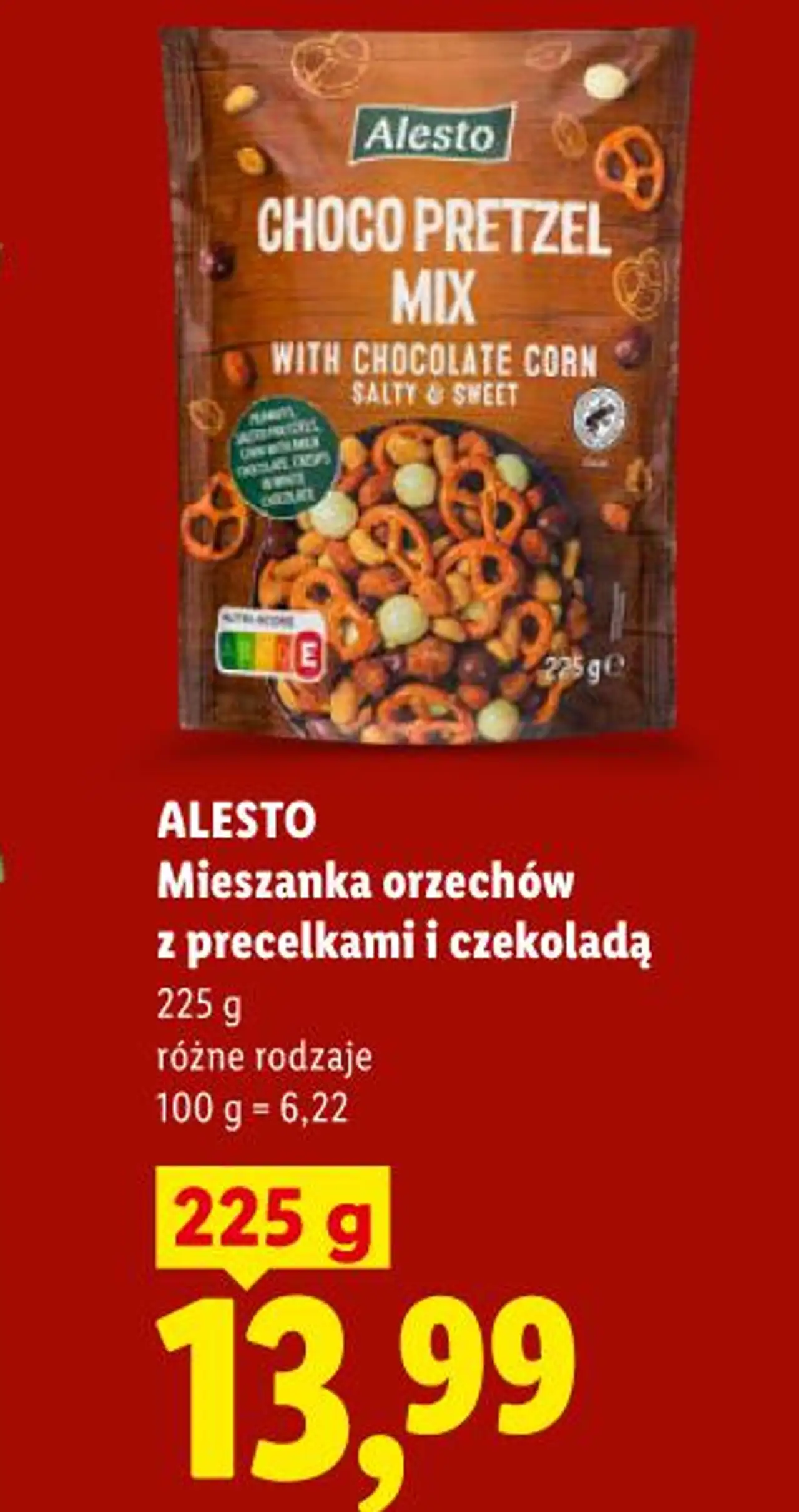 ALESTO Mieszanka orzechów z precelkami i czekoladą