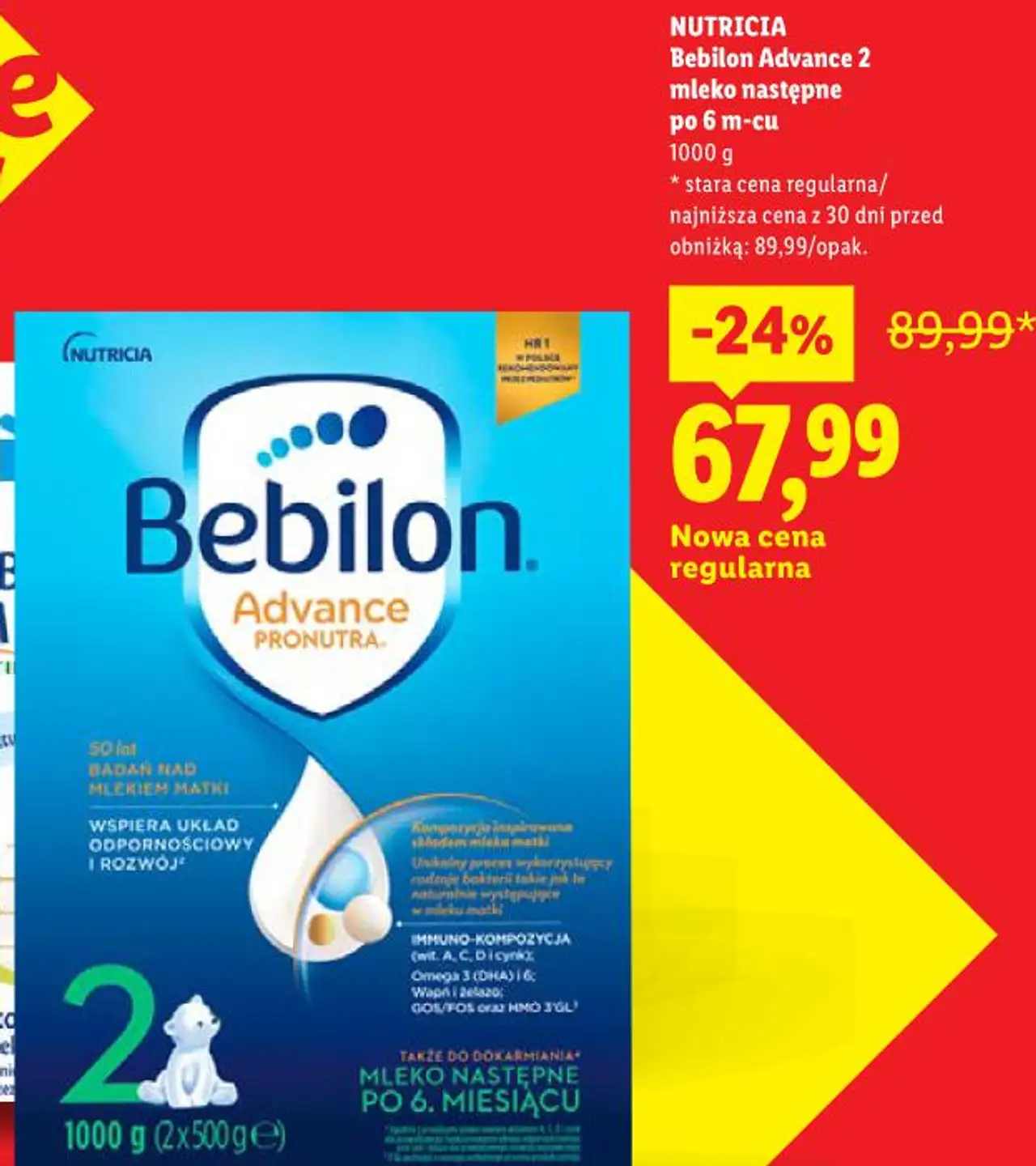 Bebilon Advance 2 mleko następne po 6 m-cu 1000 g