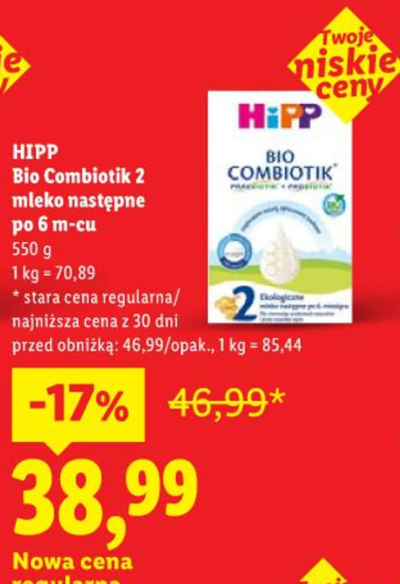 HIPP Bio Combiotik 2 mleko następne po 6 m - cu 550 g