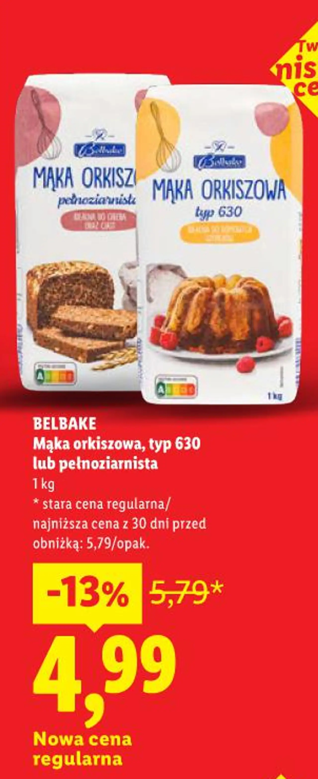 Mąka orkiszowa, typ 630 lub pełnoziarnista