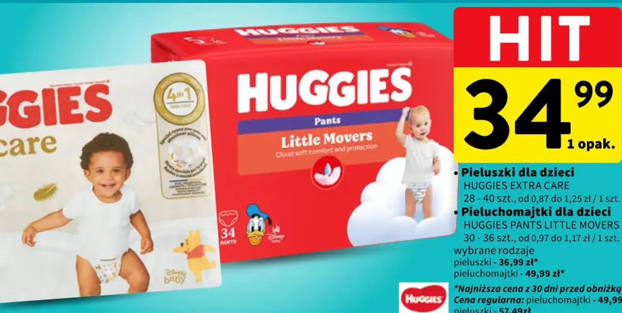 Pieluszki dla dzieci HUGGIES EXTRA CARE