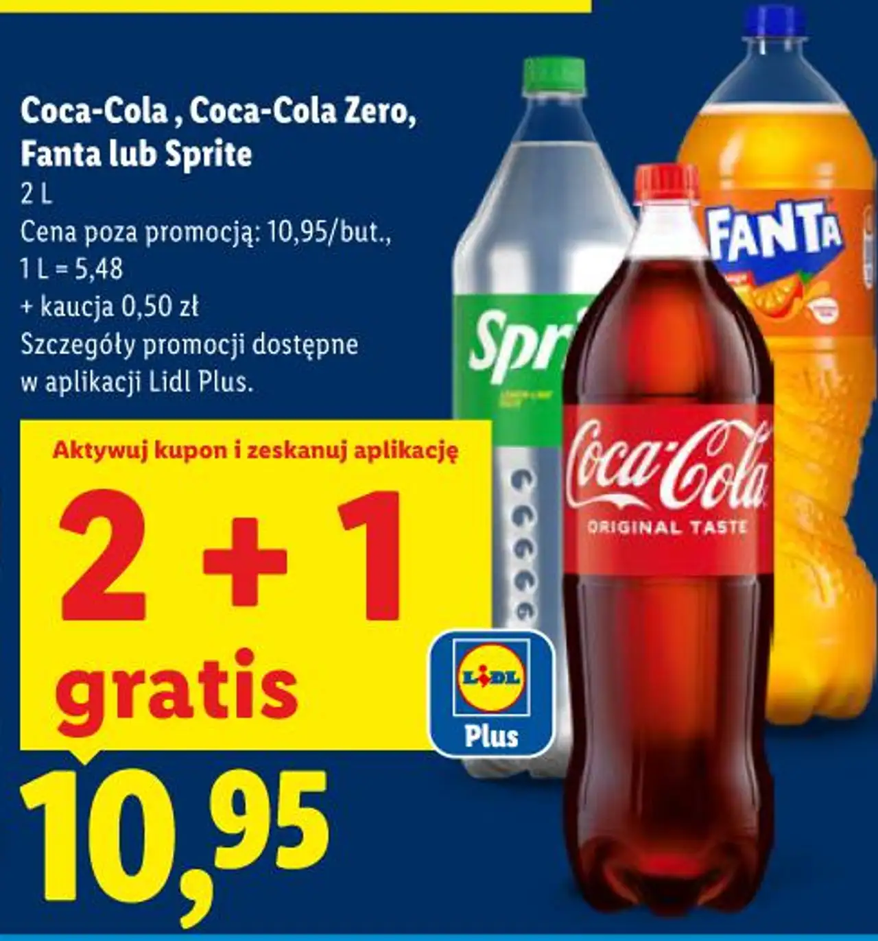 Coca-Cola, Coca-Cola Zero, Fanta lub Sprite