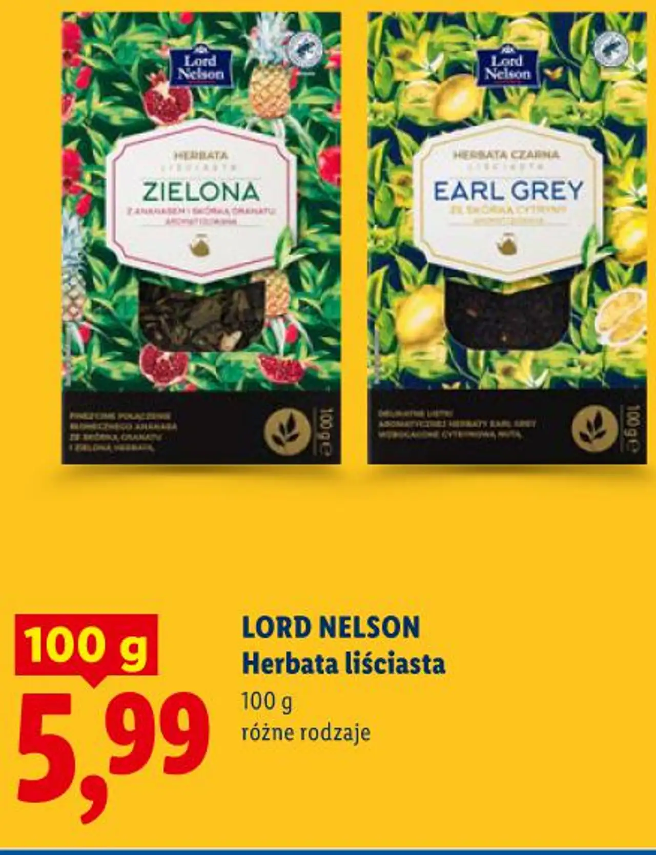 LORD NELSON Herbata liściasta 100 g