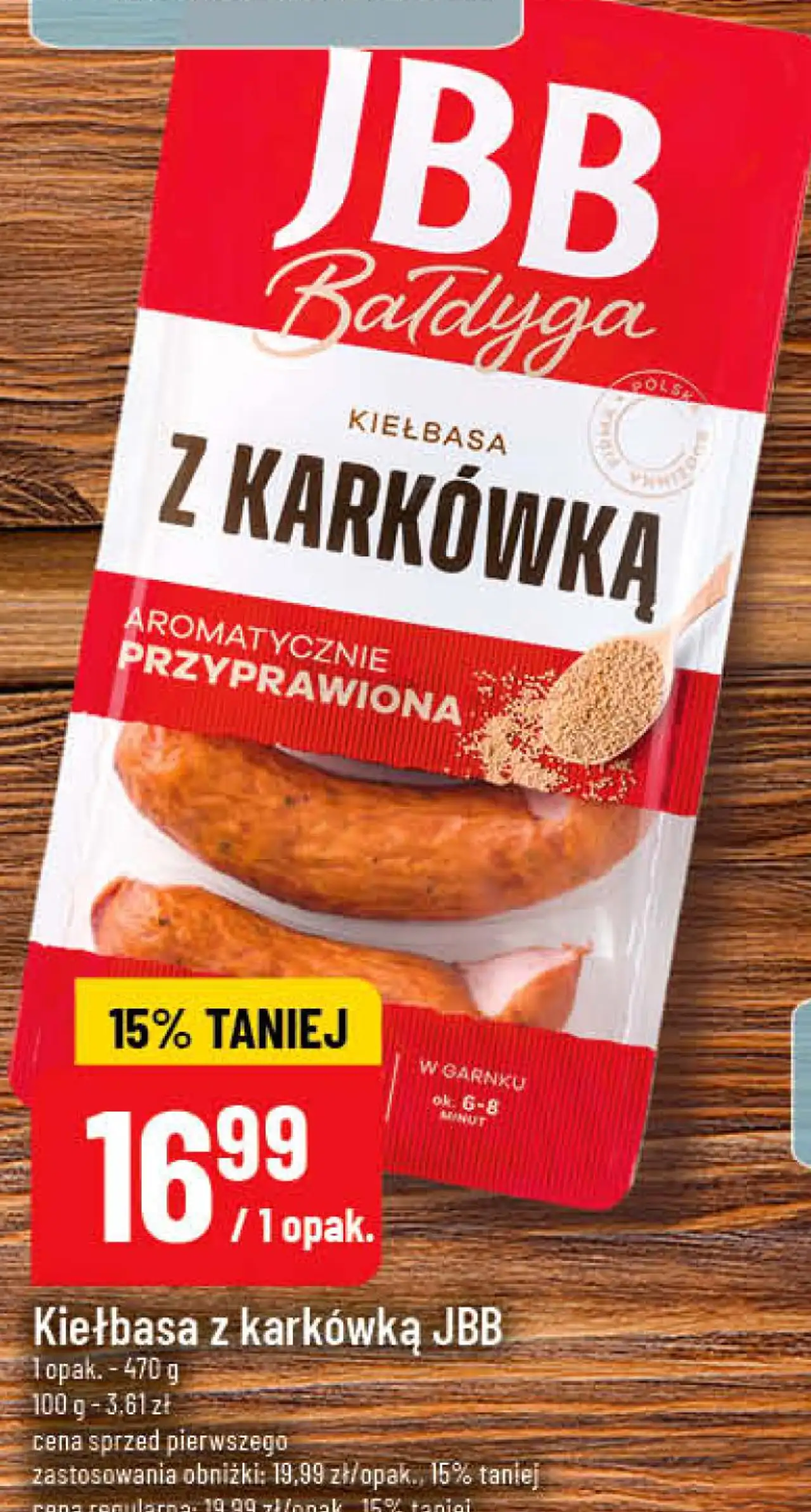 Kiełbasa z karkówką JBB