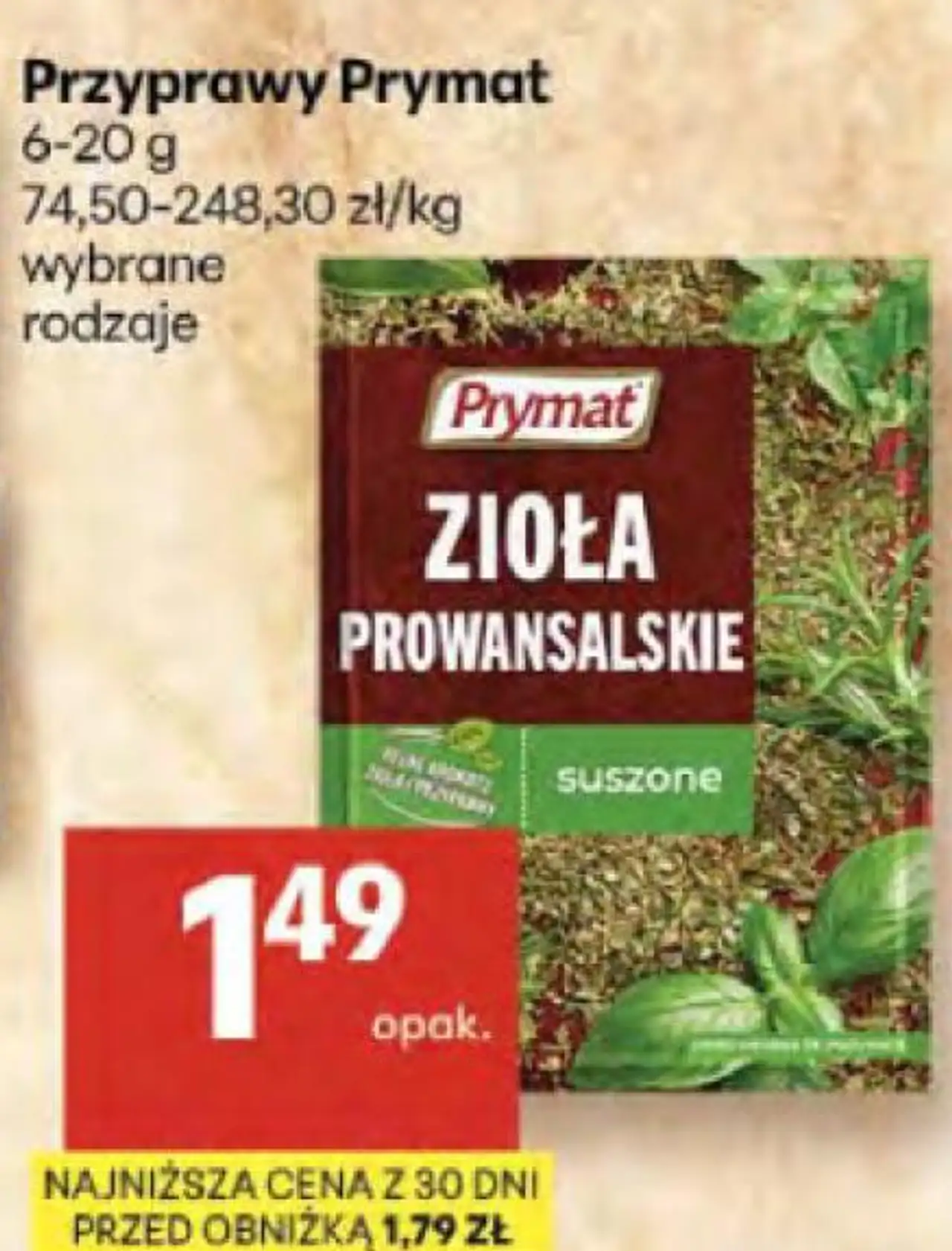 Przyprawy Prymat wybrane rodzaje