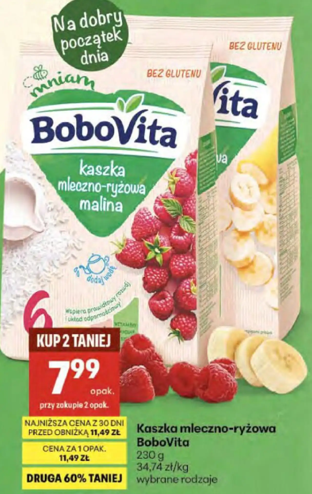 Kaszka mleczno-ryżowa BoboVita 230 g wybrane rodzaje