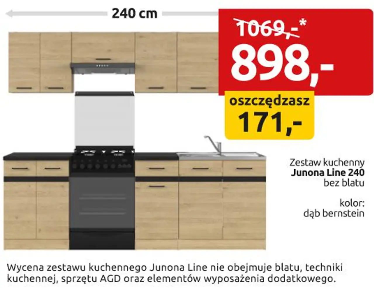 Zestaw kuchenny Junona Line 240 bez blatu