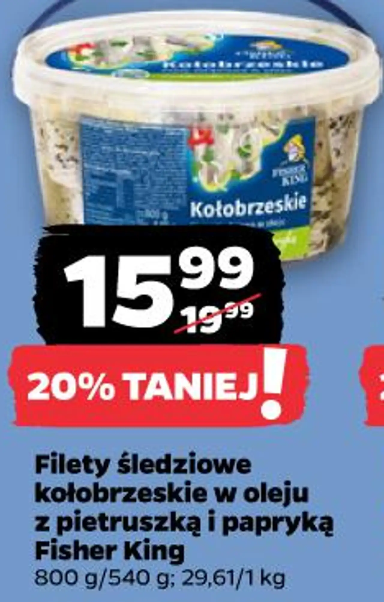 Filety śledziowe kołobrzeskie w oleju z pietruszką i papryką Fisher King