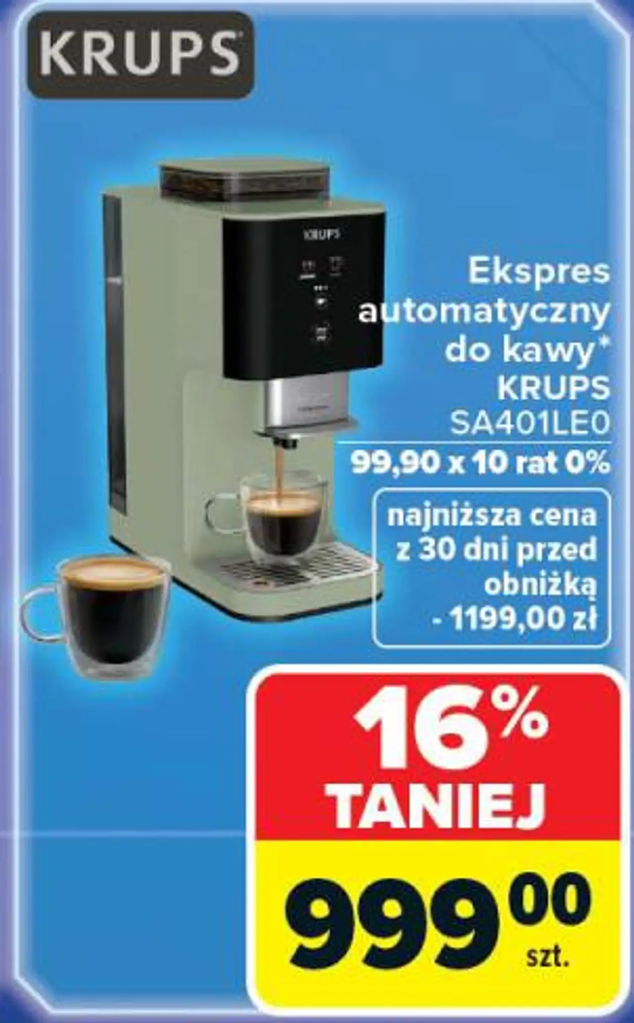 Ekspres automatyczny do kawy KRUPS SA401LEO