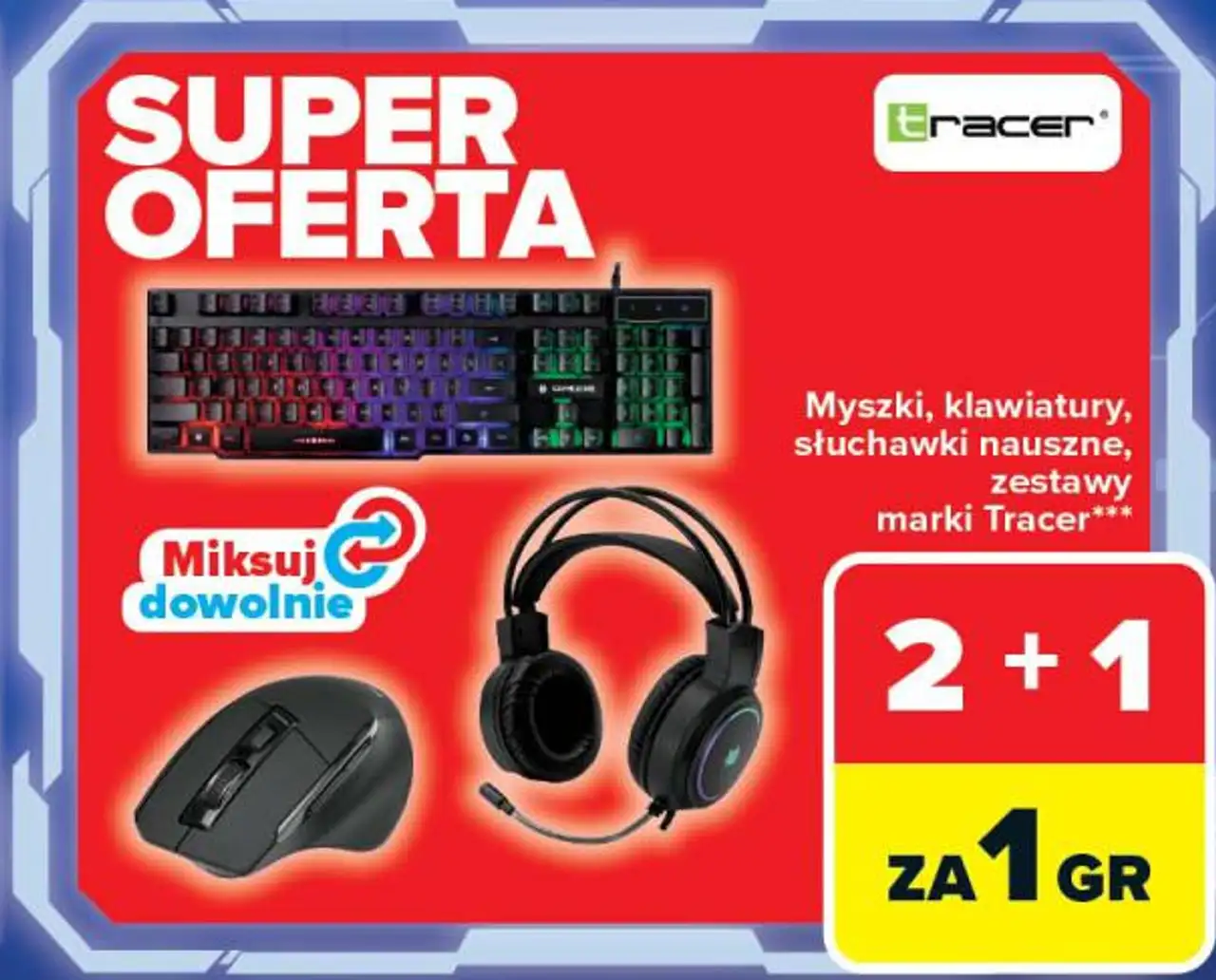 Myszki, klawiatury, słuchawki nauszne, zestawy