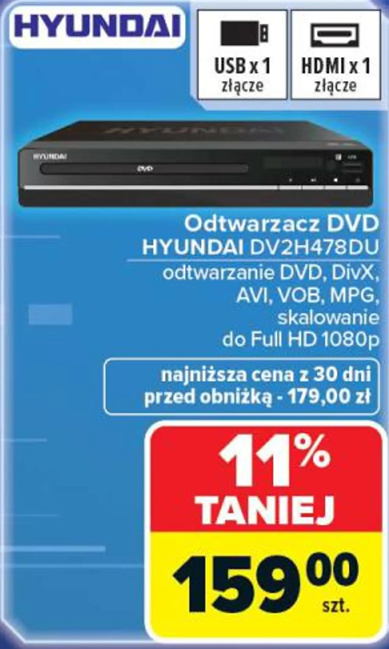 Odtwarzacz DVD HYUNDAI DV2H478DU