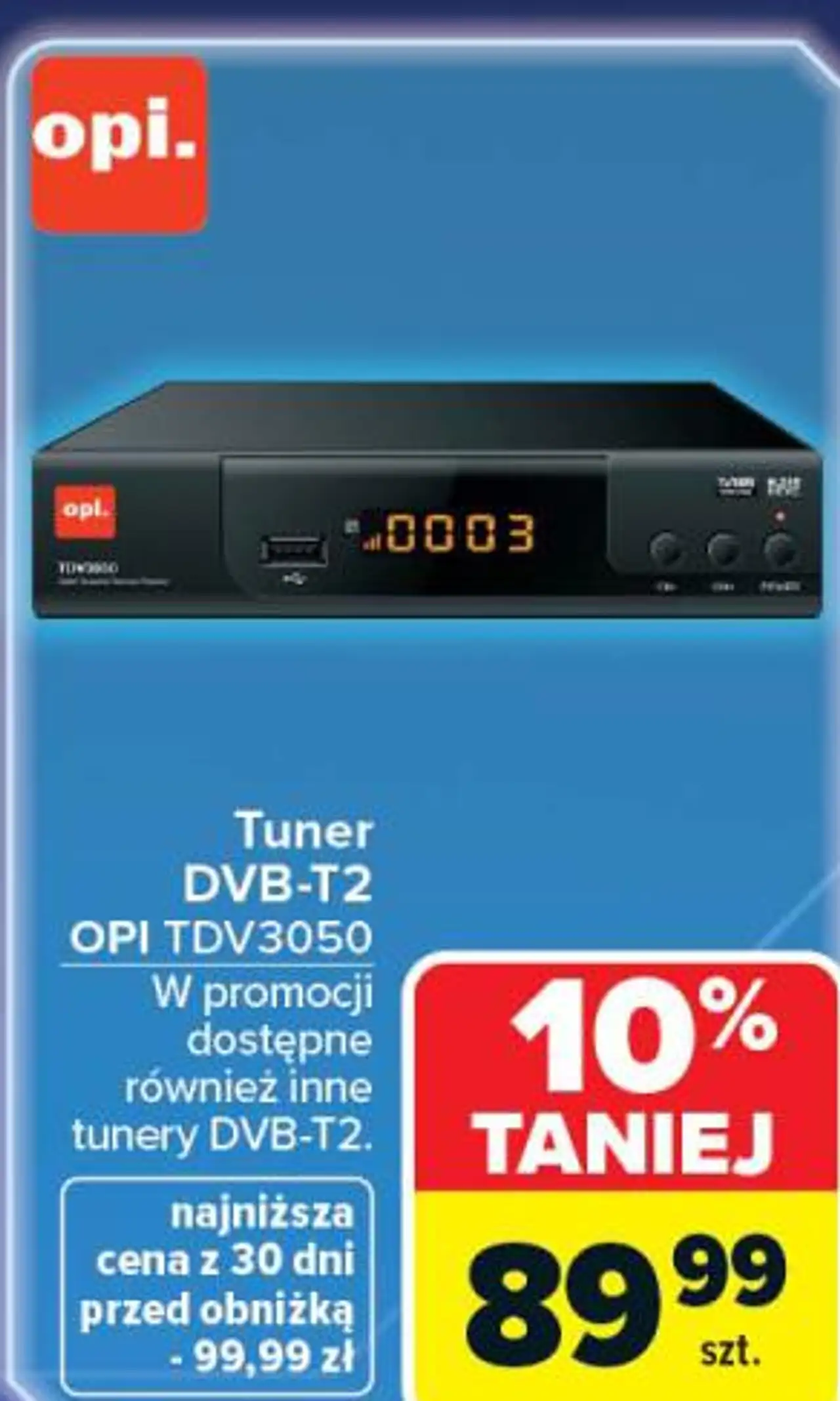 Tuner DVB-T2 OPI TDV3050