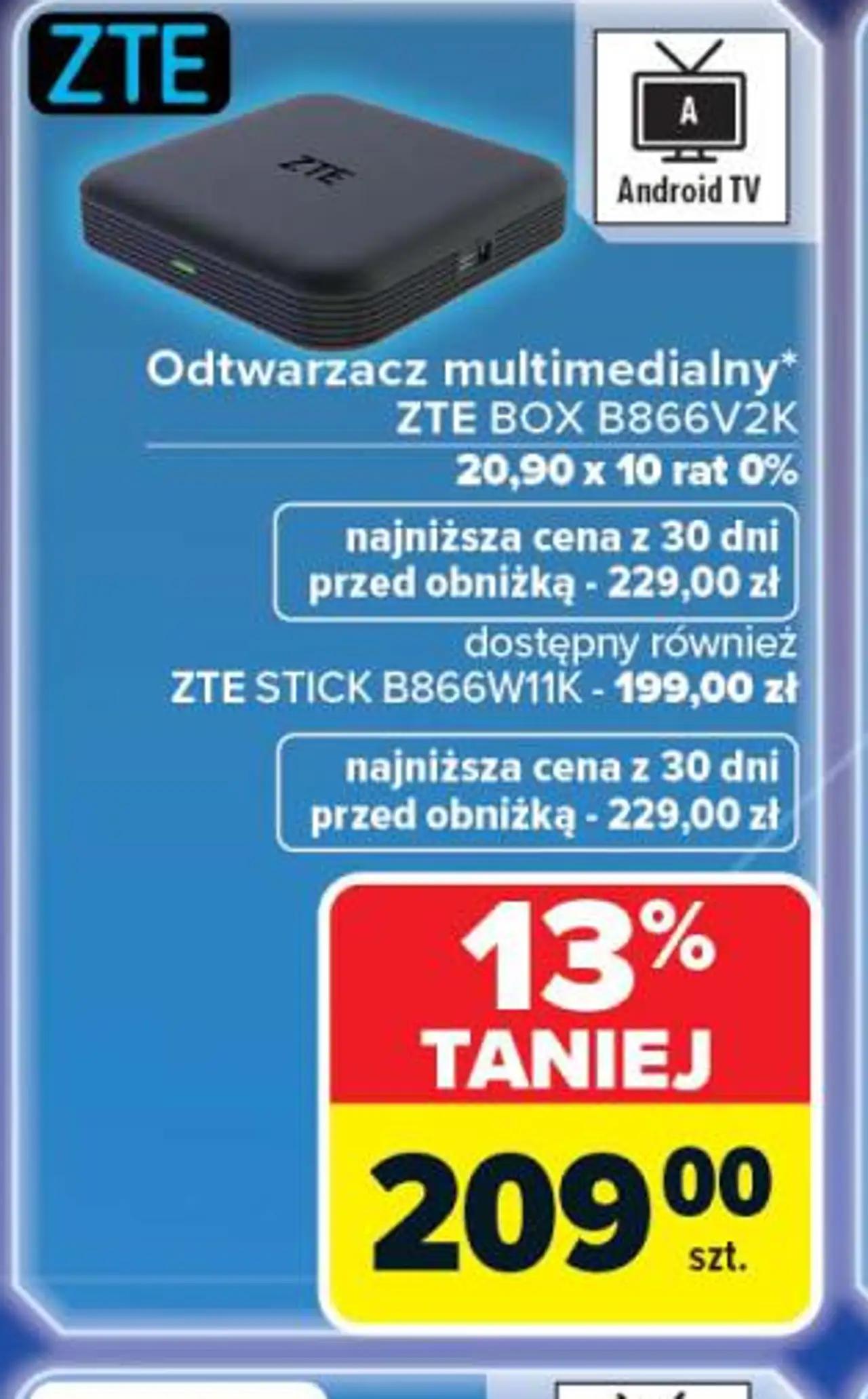 Odtwarzacz multimedialny* ZTE BOX B866V2K