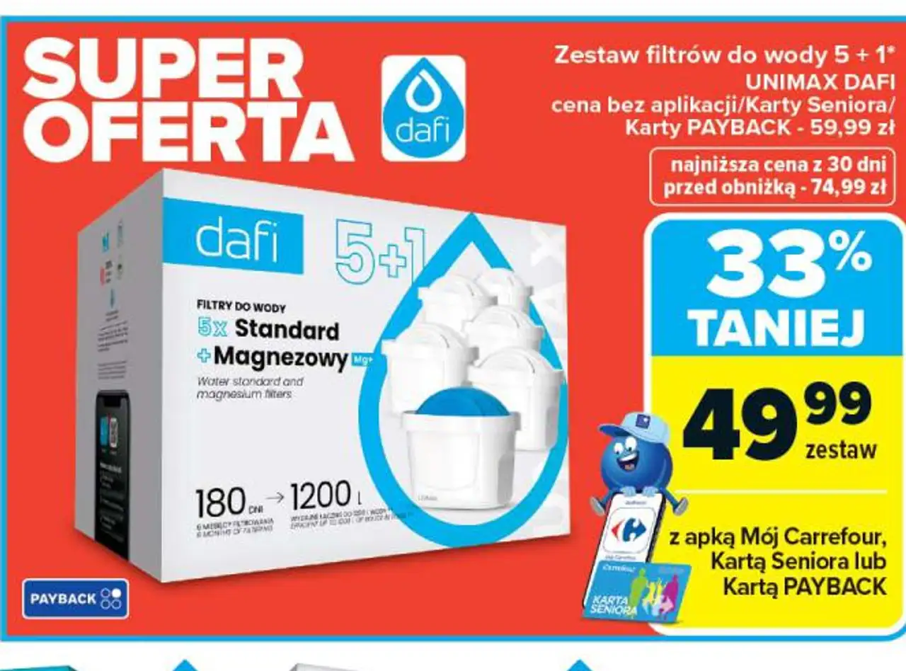 Zestaw filtrów do wody 5+1* UNIMAX DAFI
