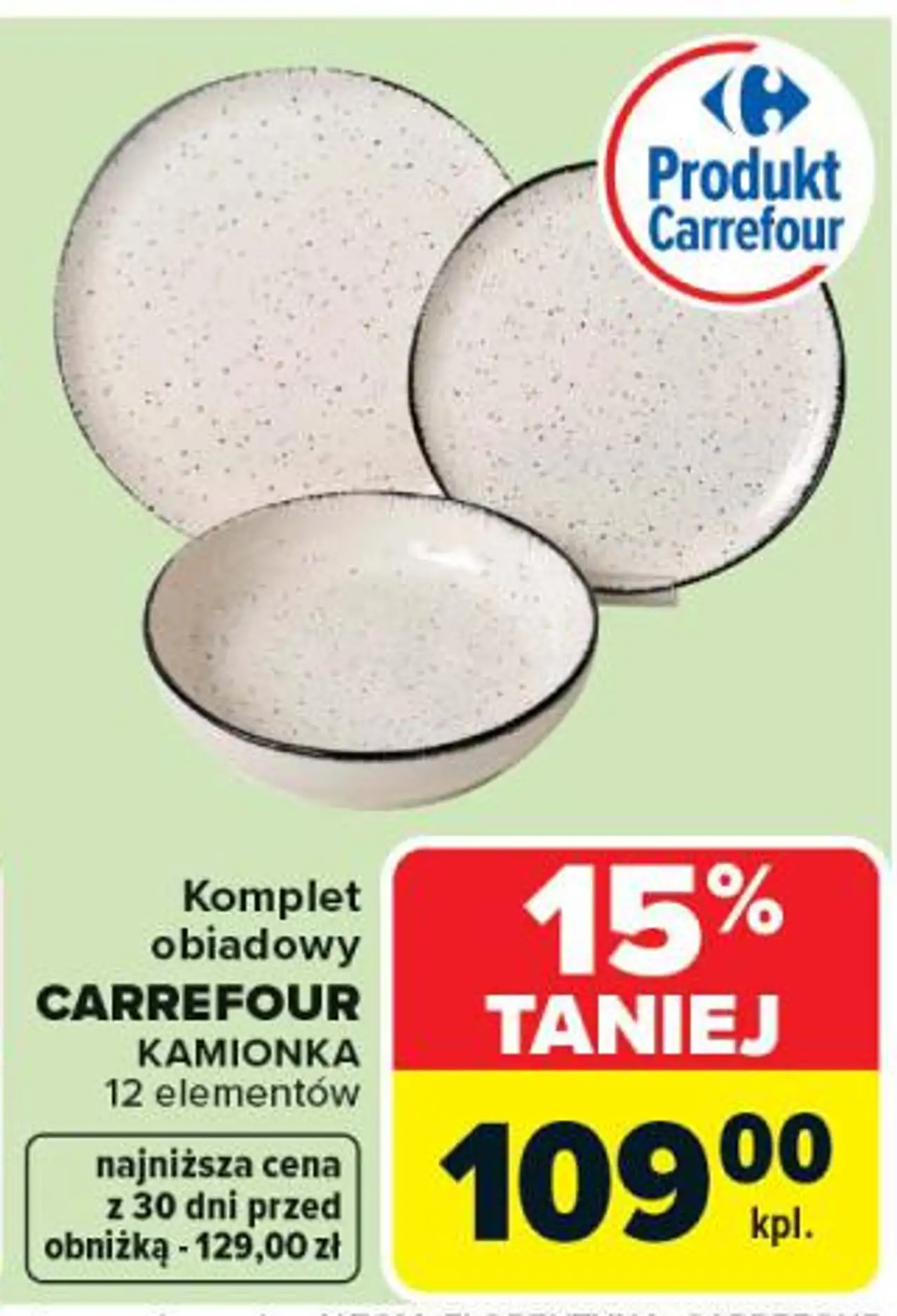 Komplet obiadowy CARREFOUR KAMIONKA 12 elementów