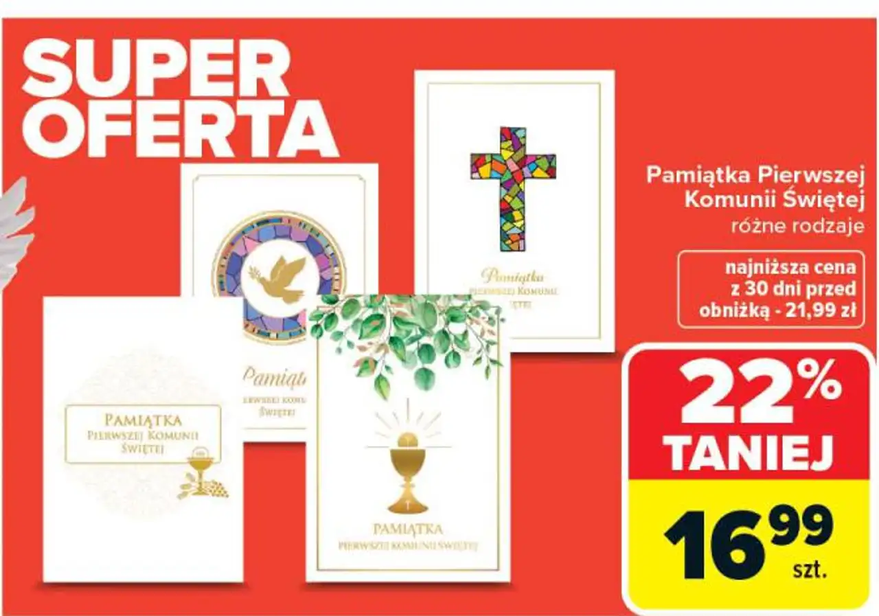 Pamiątka Pierwszej Komunii Świętej różne rodzaje
