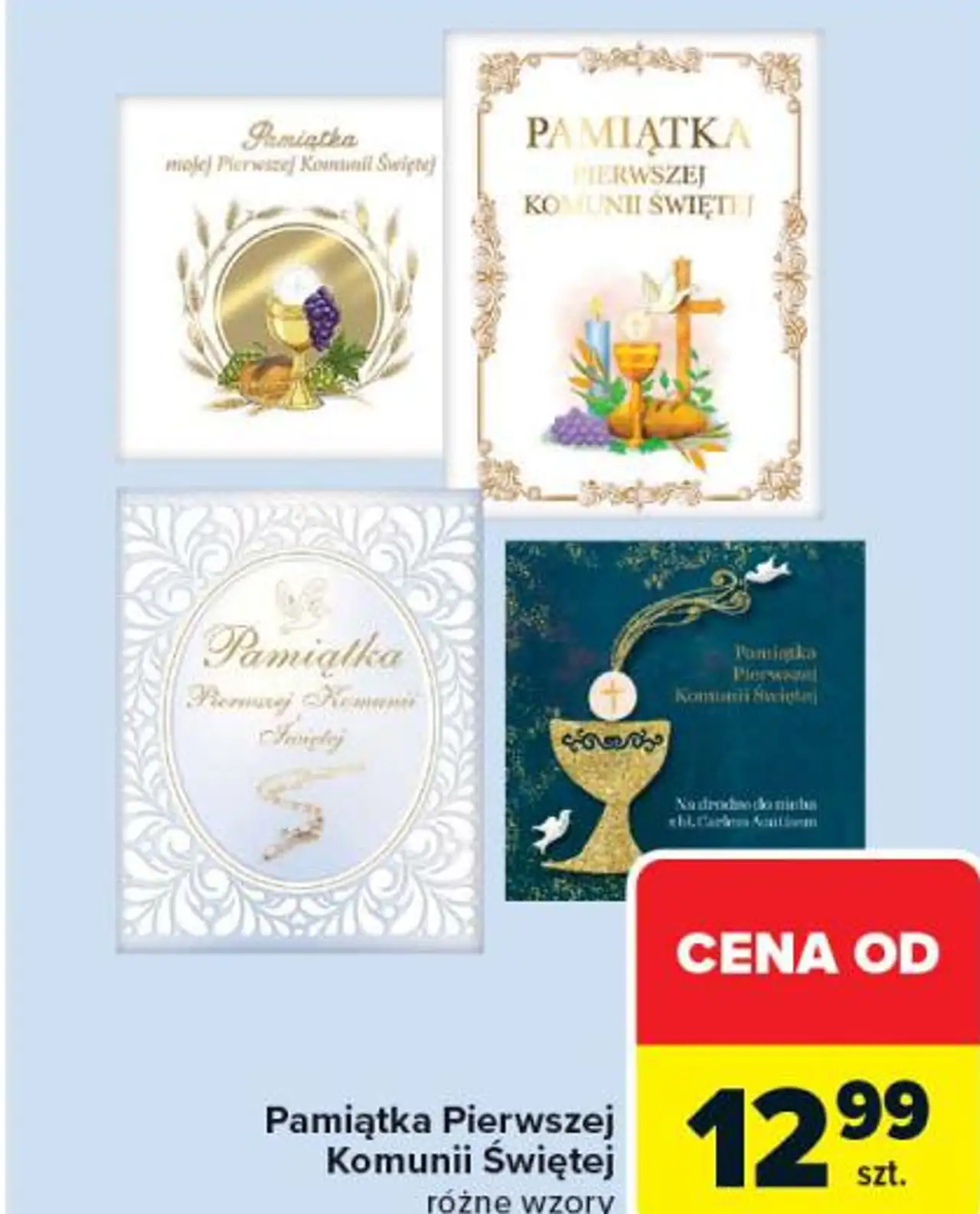Pamiątka Pierwszej Komunii Świętej różne wzory