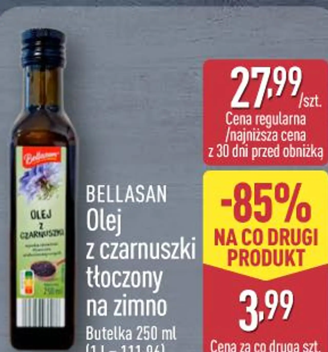 BELLASAN Olej z czarnuszki tłoczony na zimno