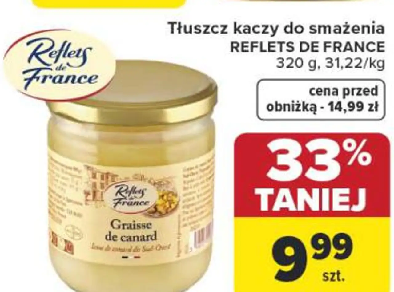 Tłuszcz kaczy do smażenia REFLETS DE FRANCE 320 g, 31,22/kg