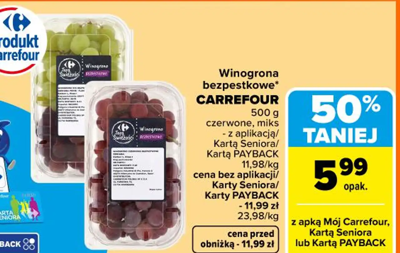 Winogrona bezpestkowe* CARREFOUR